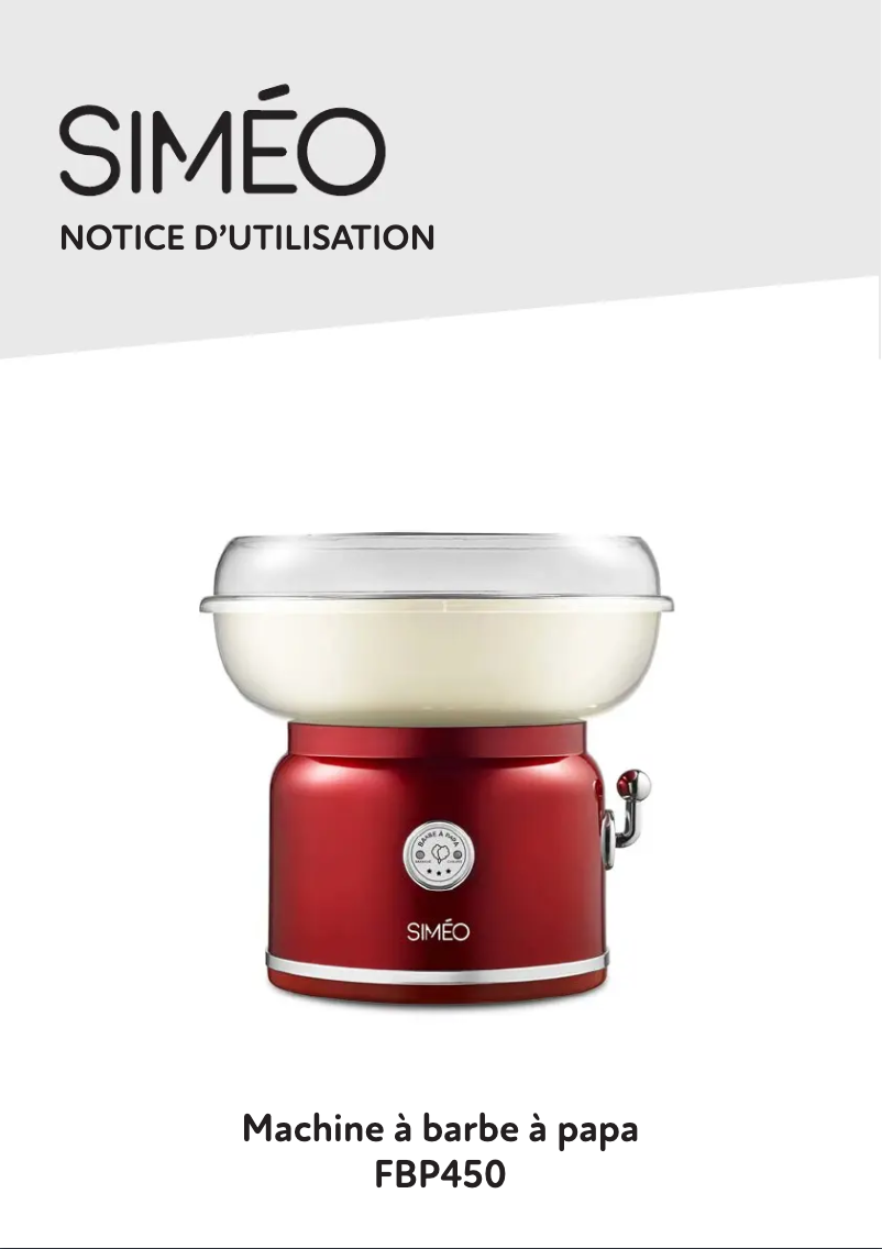 First page image of the manual for FBP450