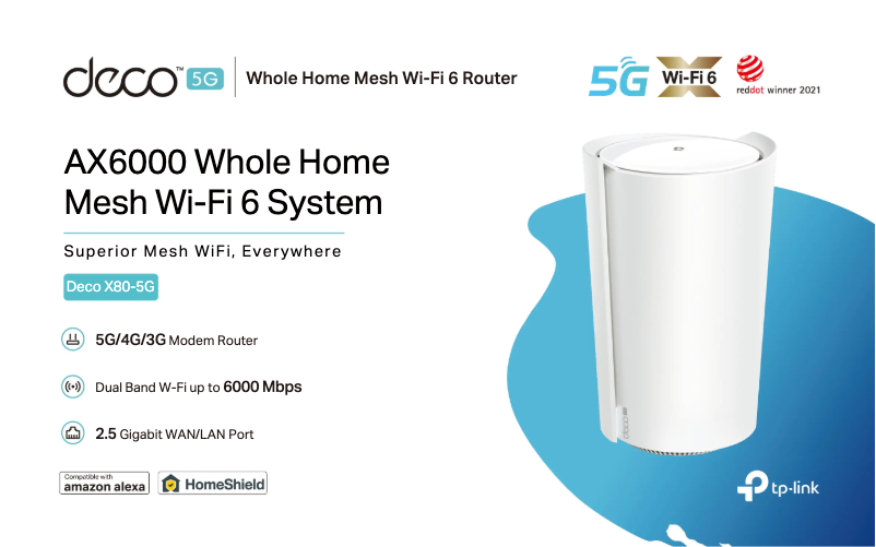 Page 1 de la notice Fiche technique TP-Link Deco X80-5G