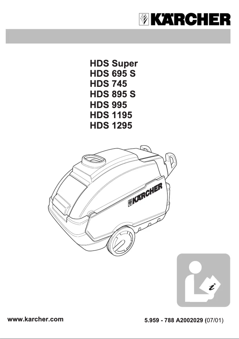 Page 1 de la notice Manuel utilisateur Kärcher HDS 745