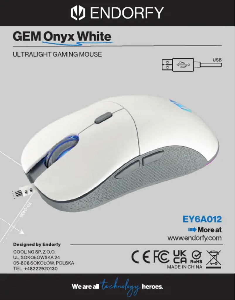 Page 1 of the manual User Manual ENDORFY GEM Onyx White