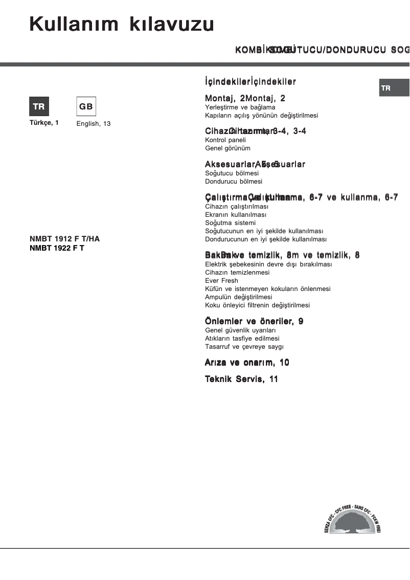 First page image of the manual for NBMT 1922 F T