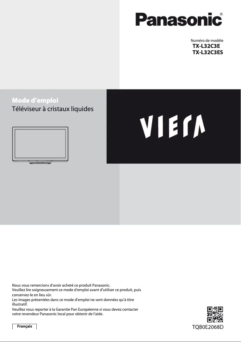 Page 1 of the manual User Manual Panasonic Viera TX-L32C3ES