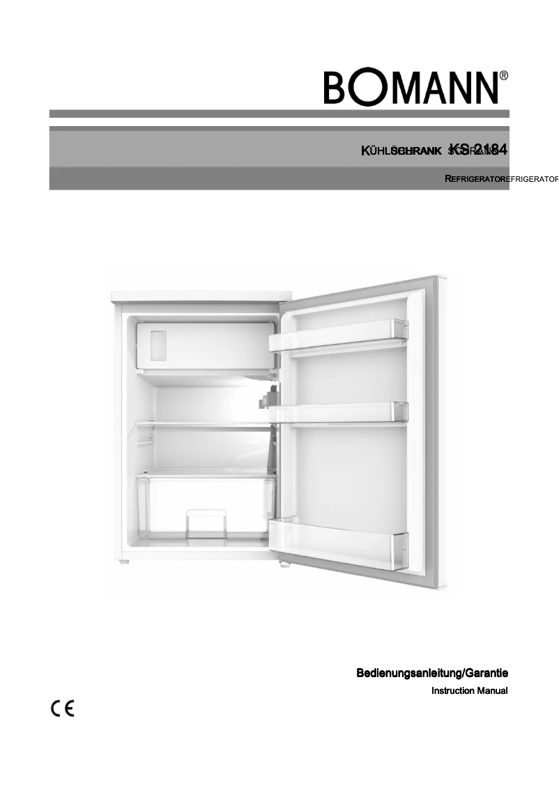 First page image of the manual for KS 2184