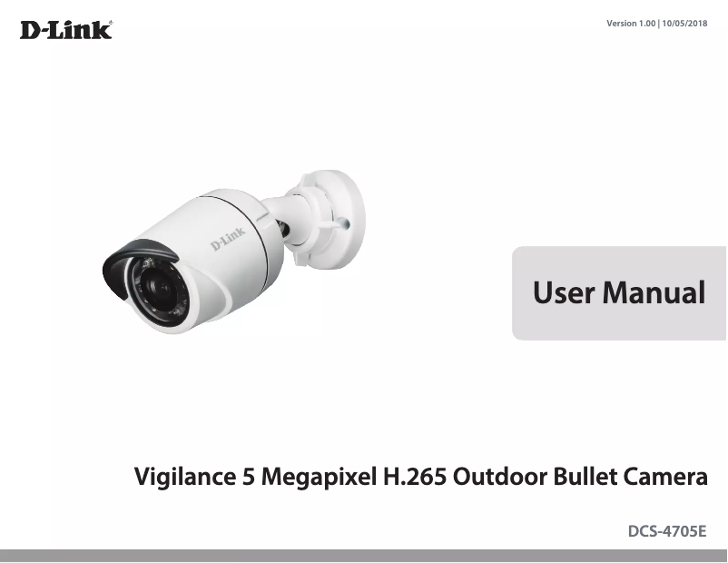 Page 1 of the manual Instruction Manual D-Link DCS-4705E