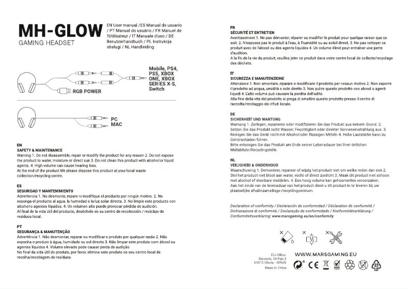 First page image of the manual for MH-GLOW
