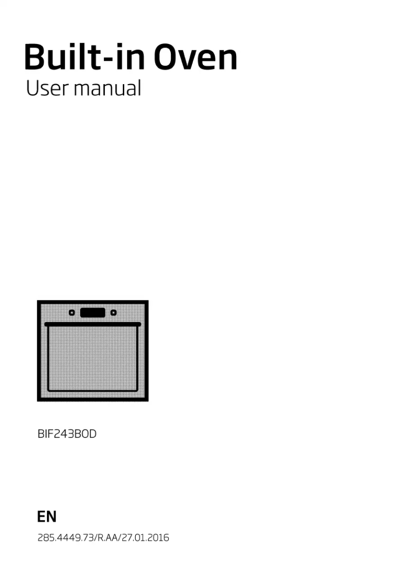 First page image of the manual for BIF 243B OD