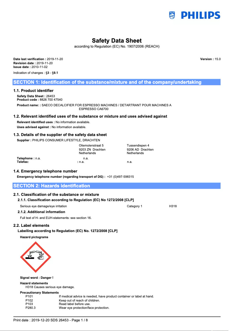 First page image of the manual for CA6700