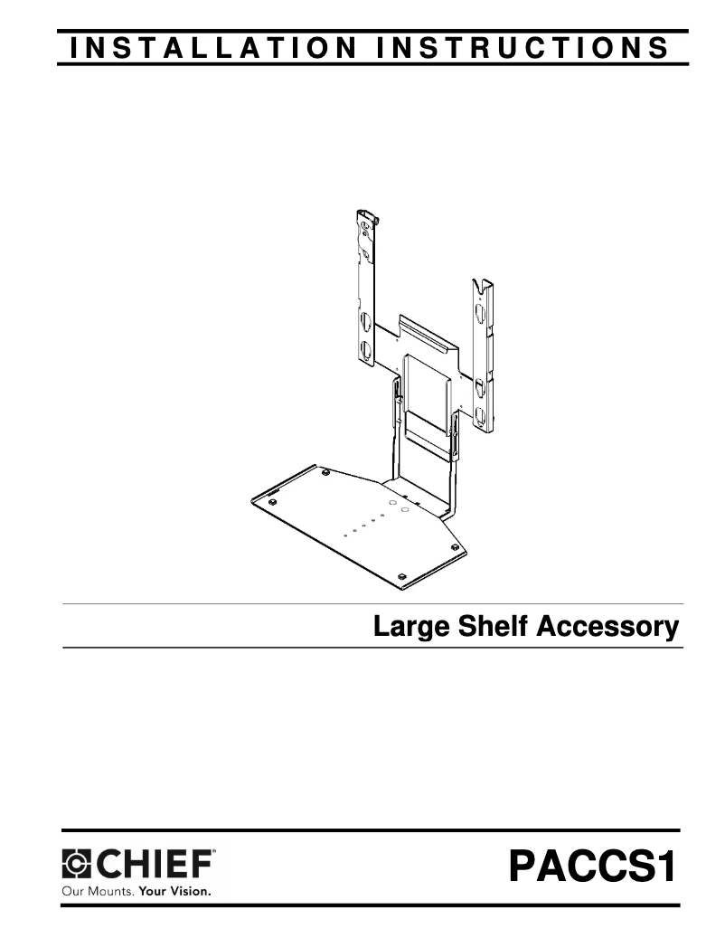 Page 1 of the manual User Manual Chief PACCS1