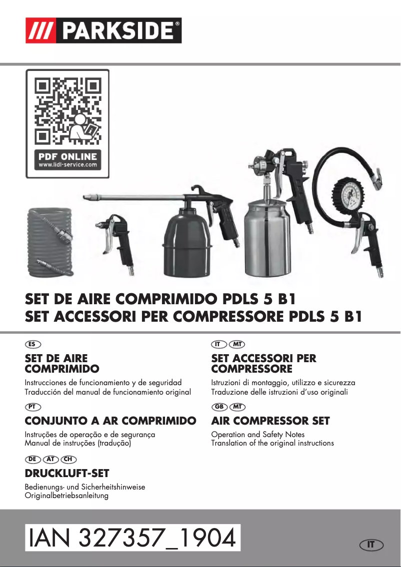 Page 1 of the manual User Manual Parkside PDLS 5 B1