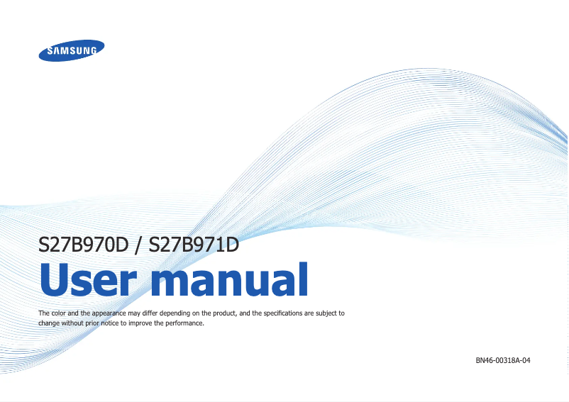 Page 1 of the manual User Manual Samsung SyncMaster S27B971D