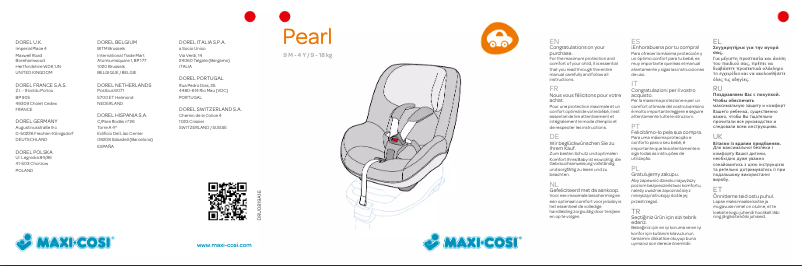 Page 1 of the manual User Manual Maxi-Cosi Pearl