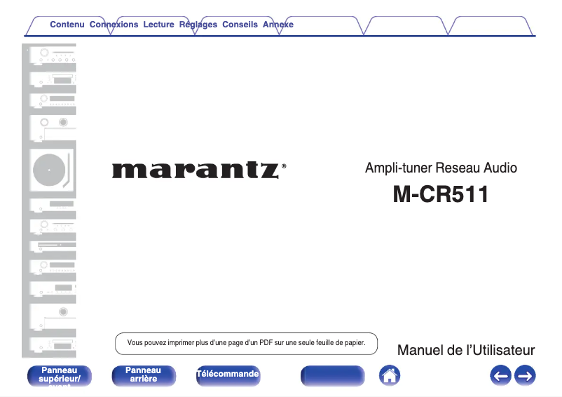 First page image of the manual for Melody Stream M-CR511