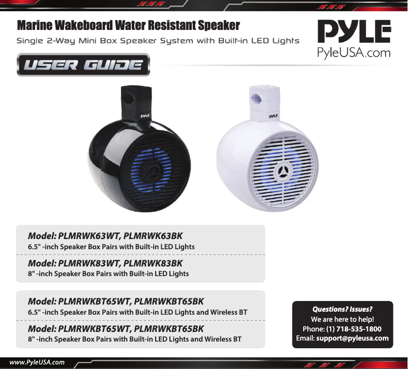 First page image of the manual for PLMRWKBT65WT