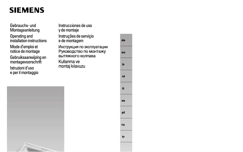 Page 1 of the manual User Manual Siemens LU10120