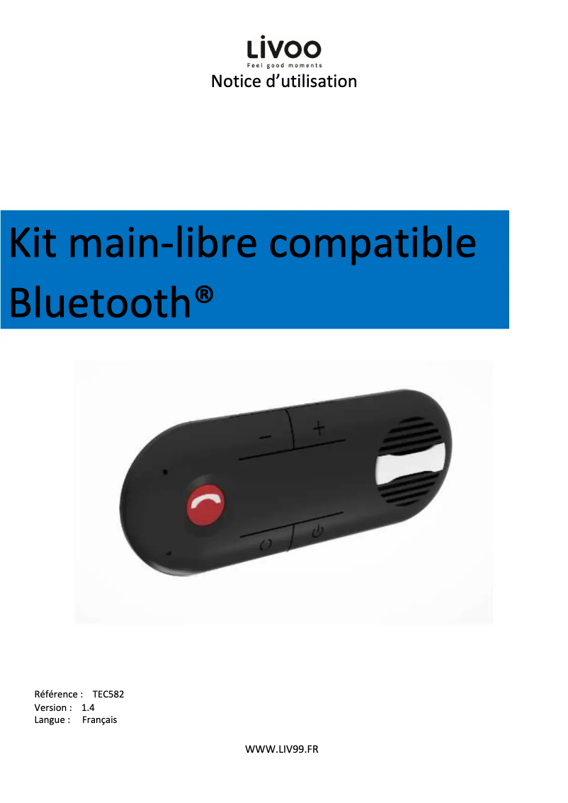 First page image of the manual for TEC582