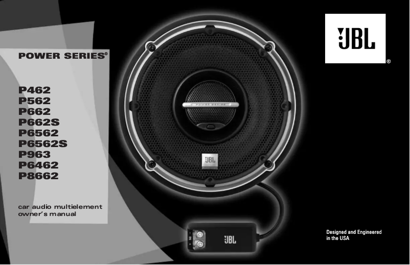 Page 1 of the manual User Manual JBL Power P6562