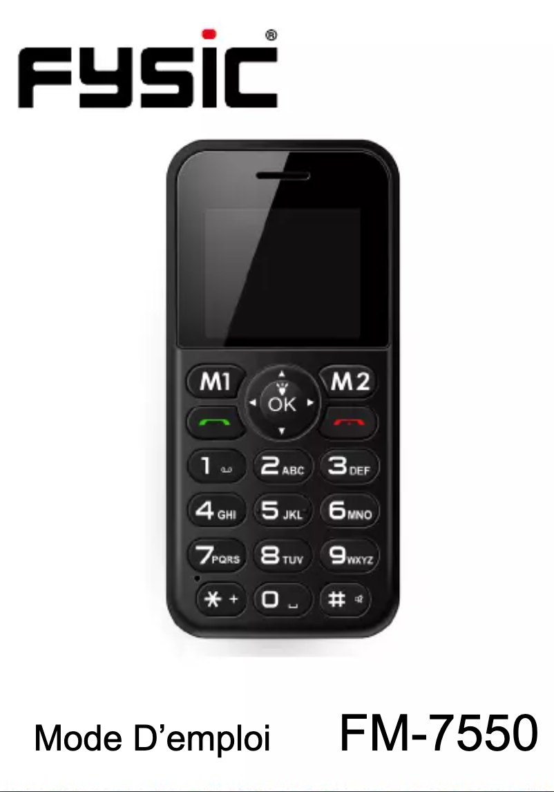 Page 1 of the manual User Manual Fysic FM-7550