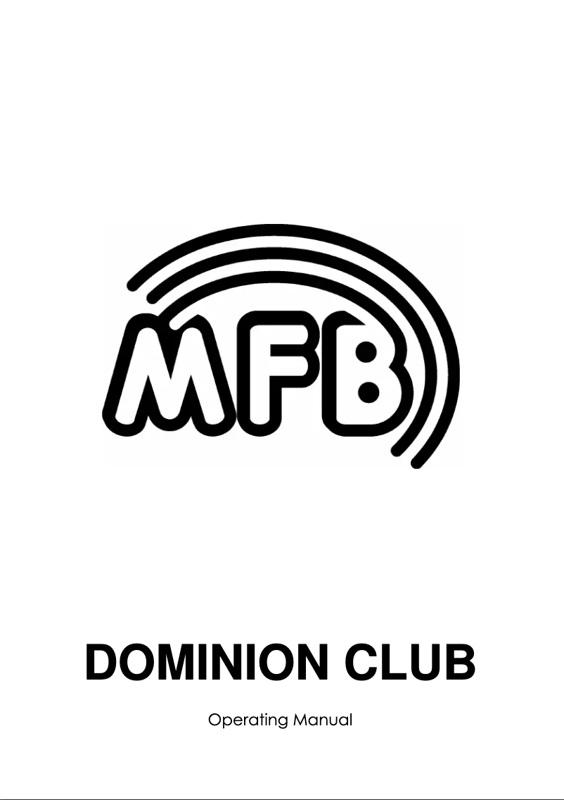 First page image of the manual for Dominion Club