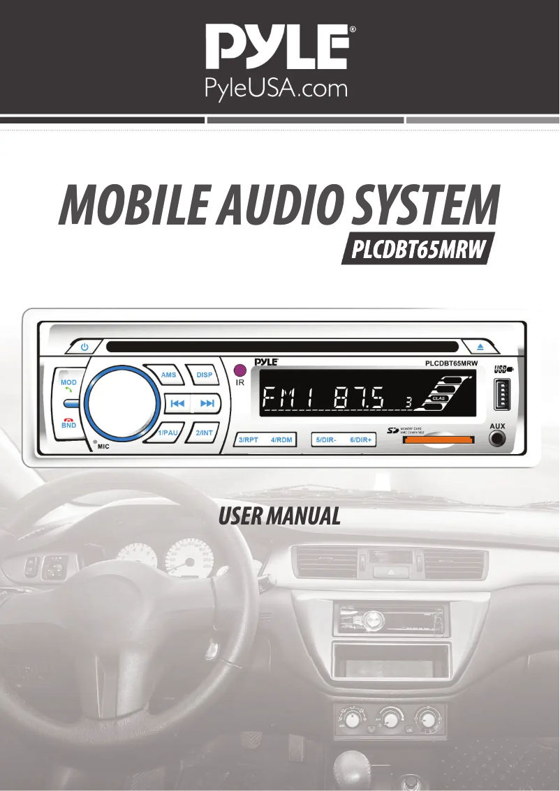 Page 1 of the manual User Manual Pyle PLCDBT65MRW