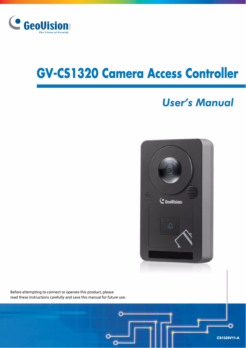 First page image of the manual for GV-CS1320