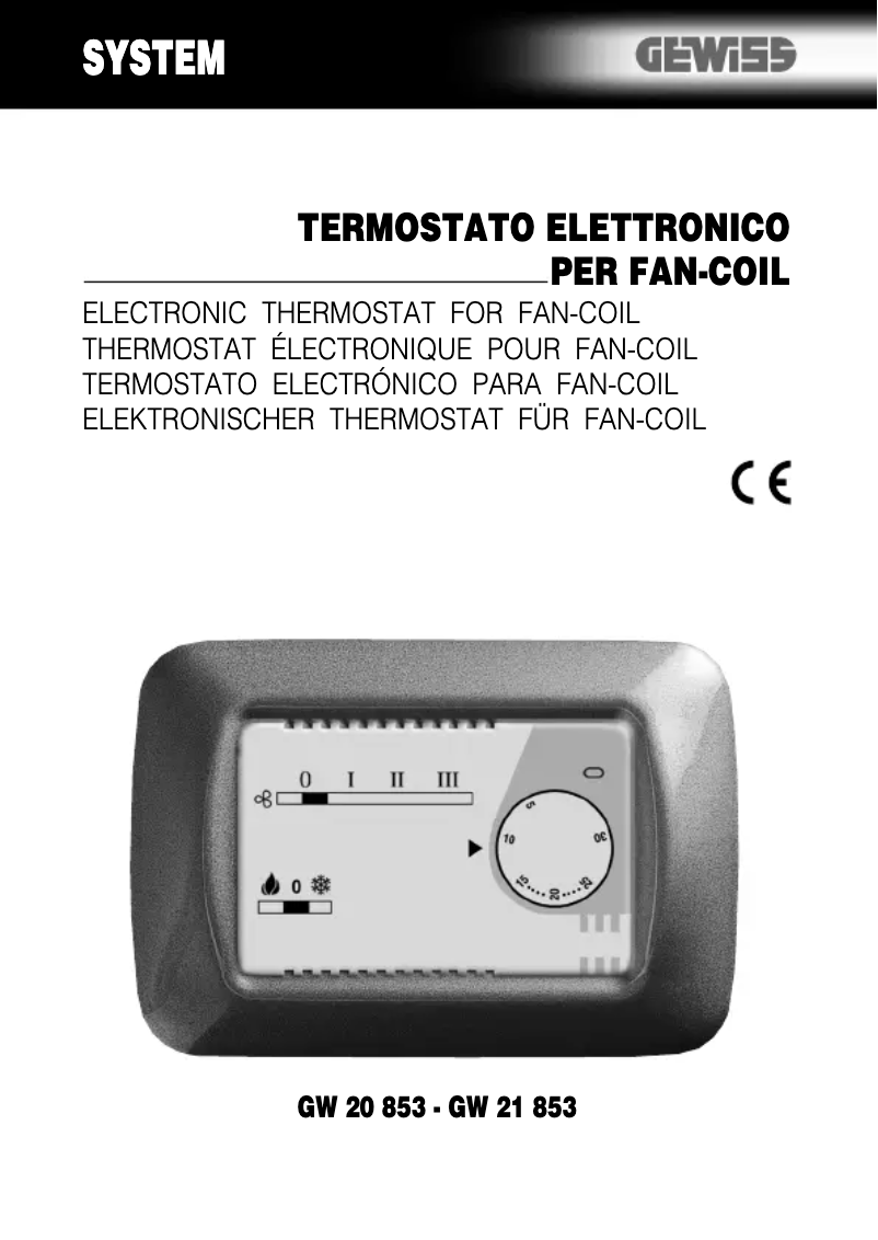 Page 1 of the manual User Manual Gewiss GW20853
