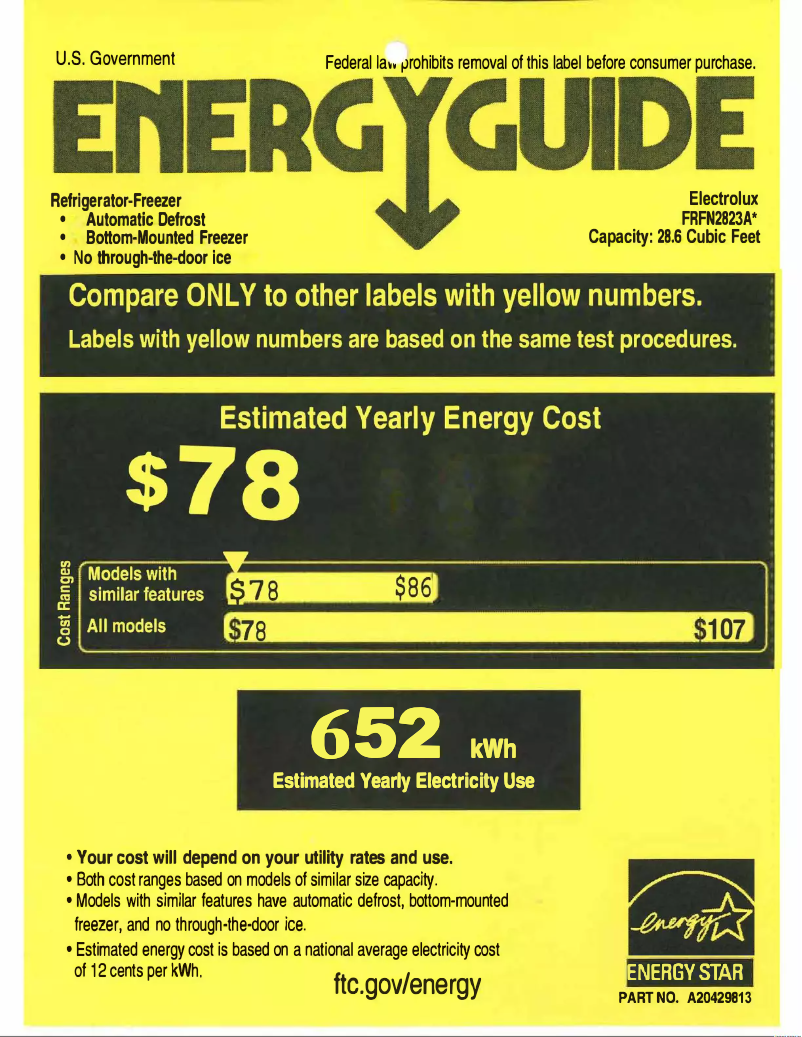 First page image of the manual for FRFN2823AS