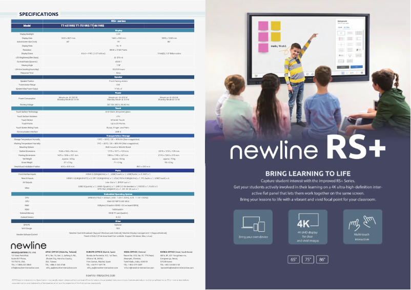 First page image of the manual for RS+