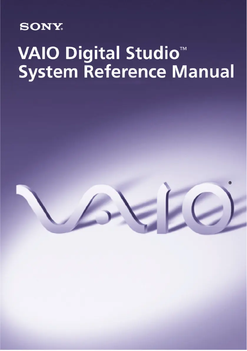 Page 1 of the manual User Manual Sony Vaio PCV-RX571
