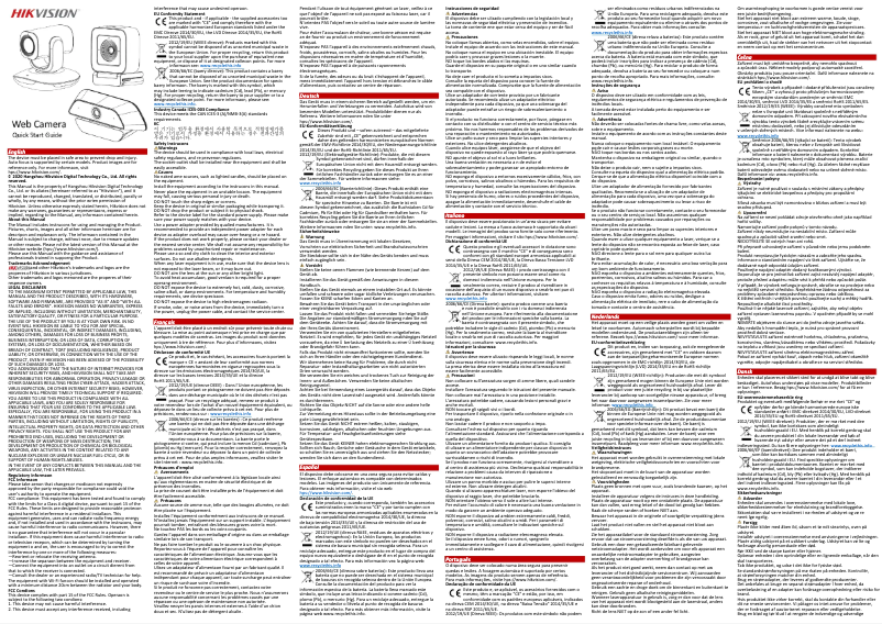 Page 1 of the manual Quick Start Guide Hikvision DS-U18