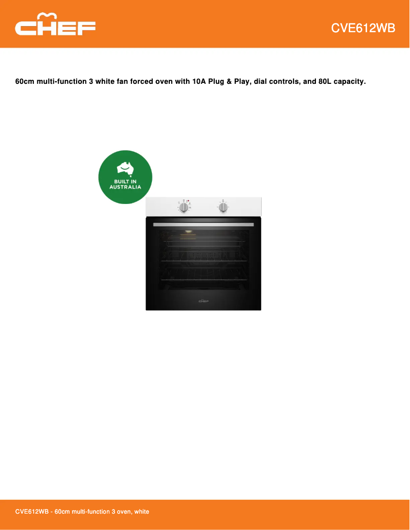 First page image of the manual for CVE612WB