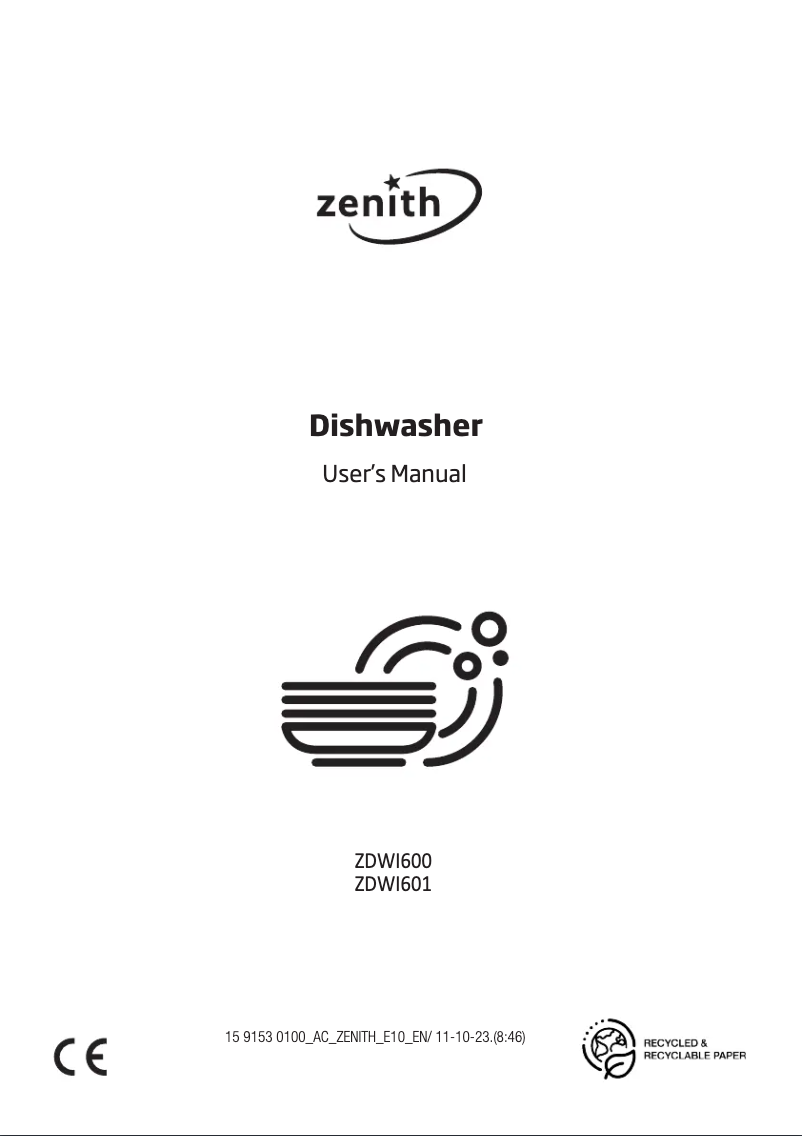 Image de la première page du manuel de l'appareil ZDWI601