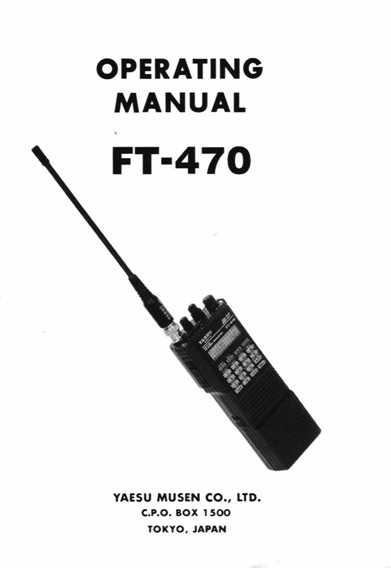 Page 1 of the manual User Manual Yaesu FT-470