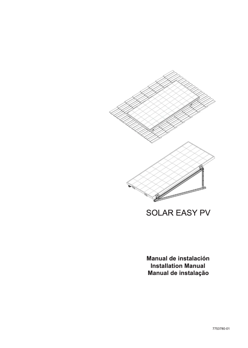 Page 1 of the manual User Manual Baxi Solar Easy PV265