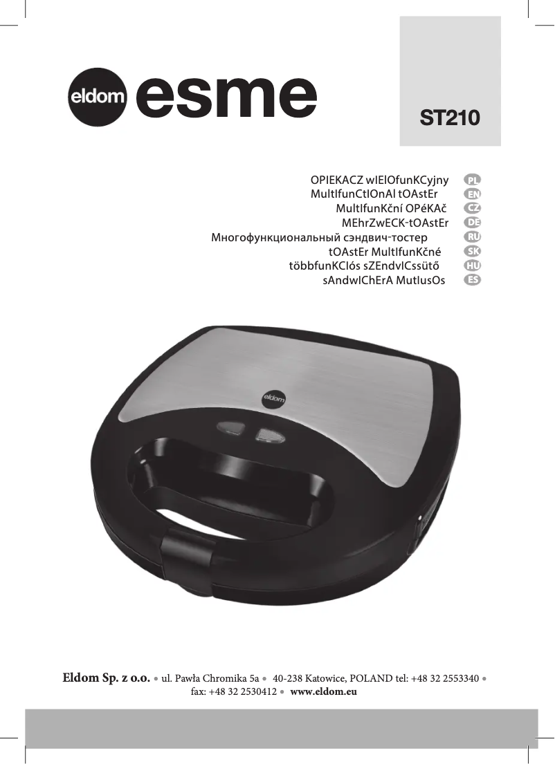 First page image of the manual for Esme ST210