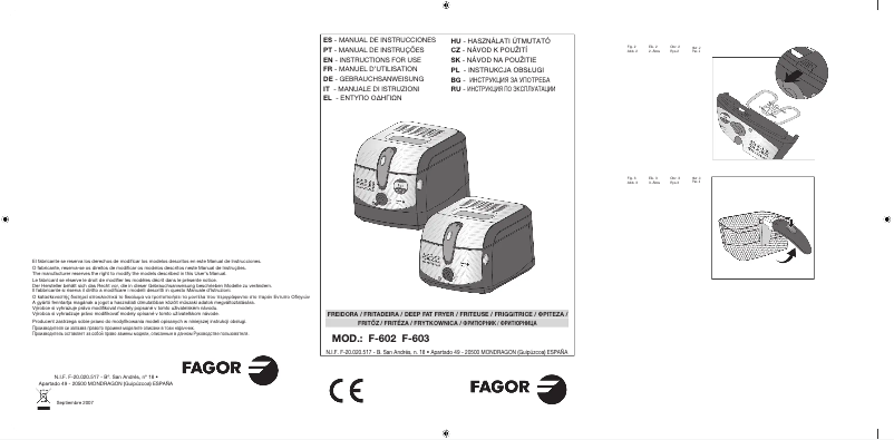 Page 1 of the manual User Manual Fagor F-602