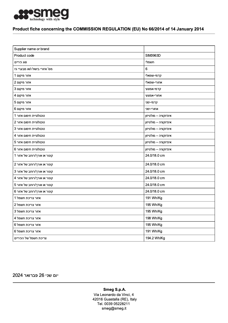 First page image of the manual for SIM3963D
