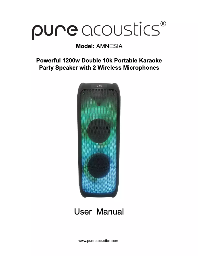 First page image of the manual for Amnesia