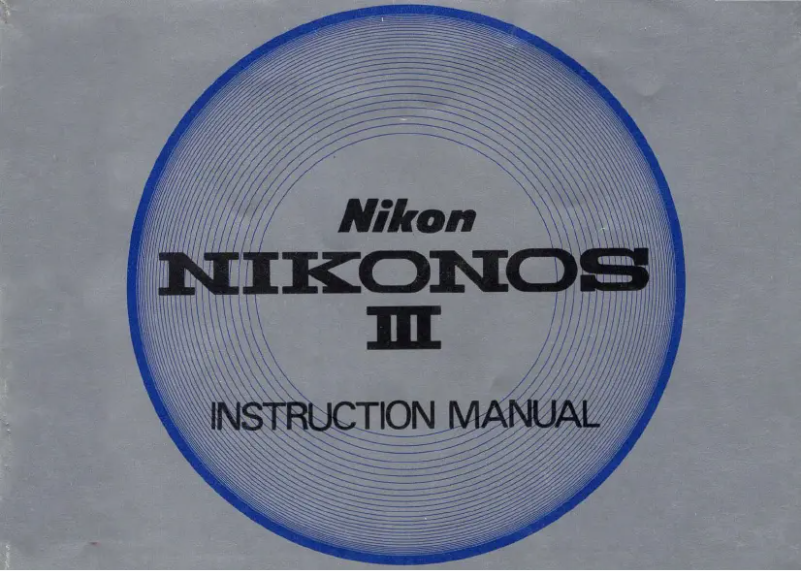 First page image of the manual for Nikonos III