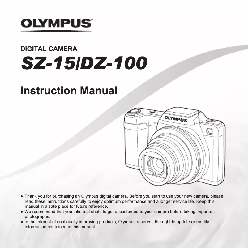 First page image of the manual for Stylus SZ-15