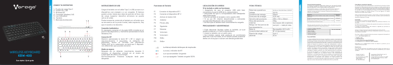 Page 1 of the manual User Manual Vorago KBW-400