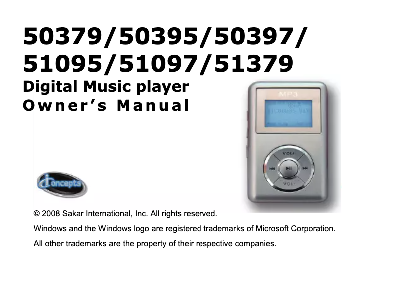 Image de la première page du manuel de l'appareil 51379