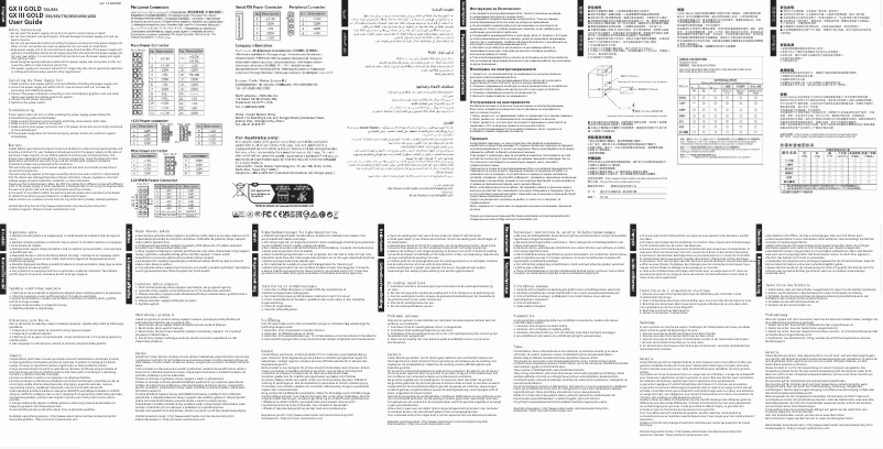 First page image of the manual for GX III Gold 650