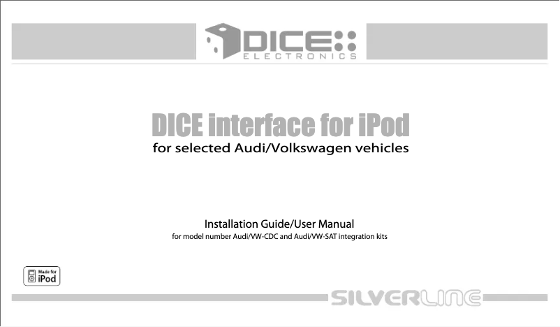 First page image of the manual for I-AUDI/VW-SAT