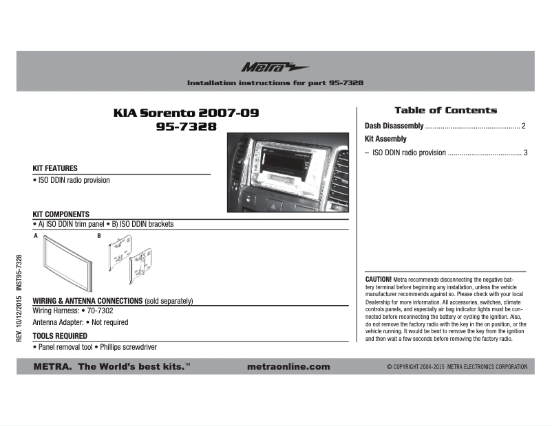 First page image of the manual for 95-7328