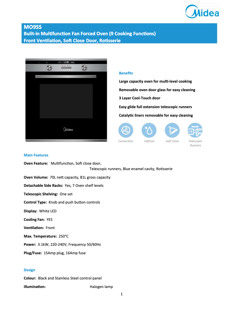 First page image of the manual for MO9SS