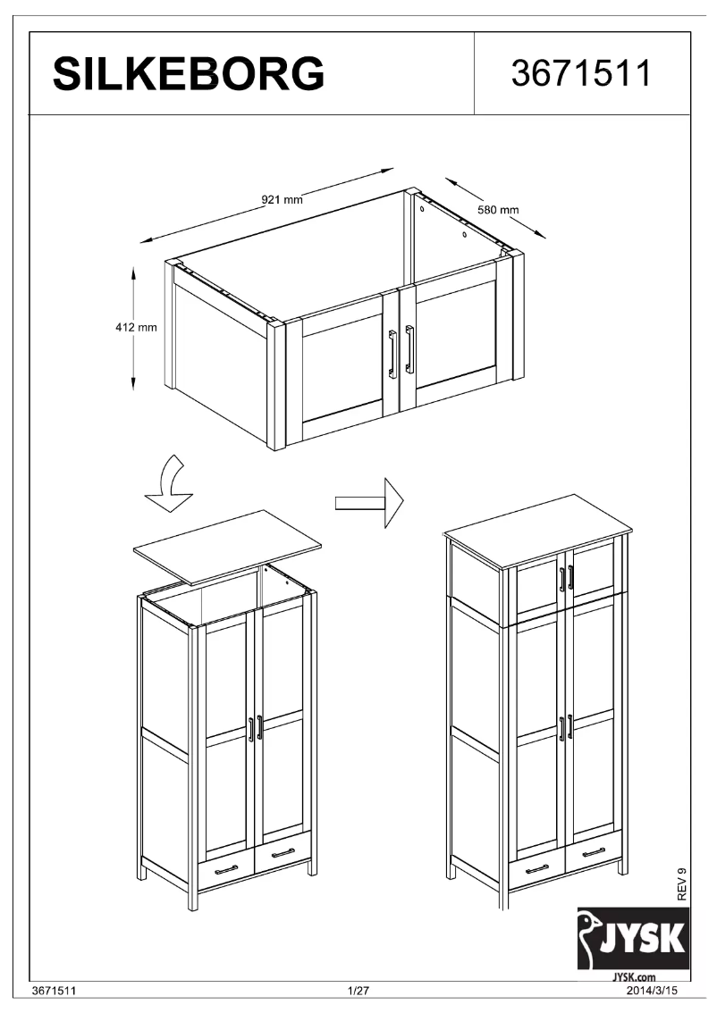 First page image of the manual for Silkeborg (97x43x61)