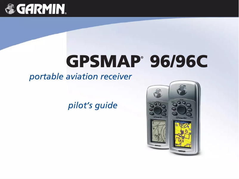 Page 1 of the manual User Manual Garmin GPSMAP 96