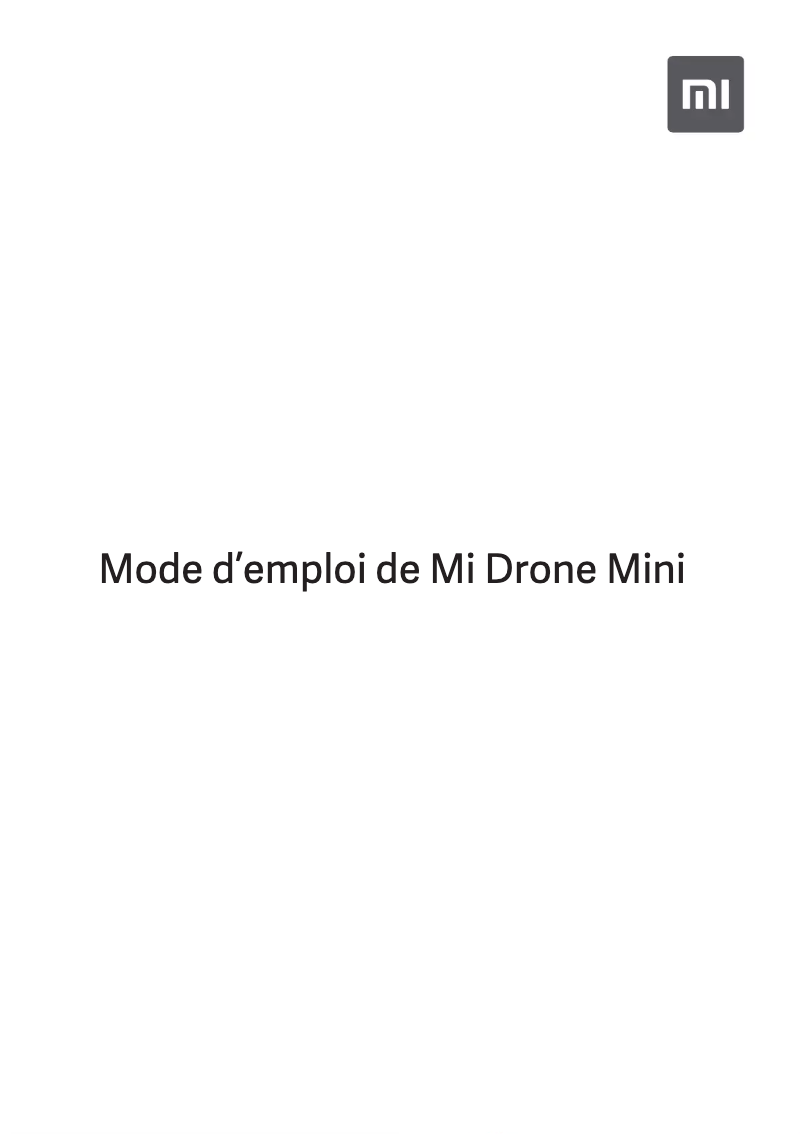 First page image of the manual for Mi Drone Mini