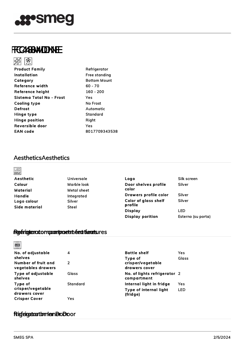 First page image of the manual for FC48MDNE