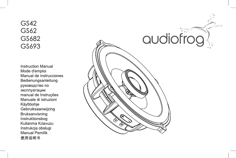 Page 1 of the manual User Manual Audiofrog GS62